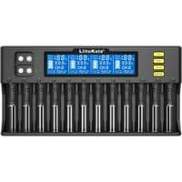 ЗУ универсальное Liitokala Lii-S12, 12+2 каналов, Ni-Mh/Li-ion/LiFePo4/крона, 220V/12V, LED+LCD, Box