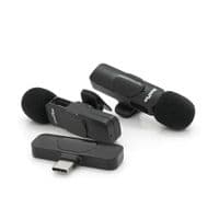 Петличный беспроводной микрофон NeePho N8+(2шт), разъемом Type-C, встроенный аккумулятор 80 mAh, Black, Box