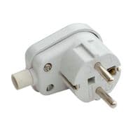 Вилка із заземленням кутова SQ-SN-03, 16A 250V, White
