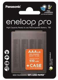 Аккумулятор Panasonic Eneloop NI-MH  Pro AAA 930 4 шт, с кейсом для хранения
