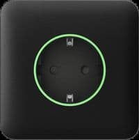 Передня панель для вбудованої розетки Ajax SoloCover for Outlet smart, Jeweler, бездротова, чорний