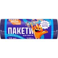 Пакеты для мусора Пакет Мон Полосатые 120 л 10 шт. (4823071661293)