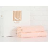 Полотенце MirSon набор банных 5080 Elite SoftNess Peach 50х90, 70х140 (2200003960846)