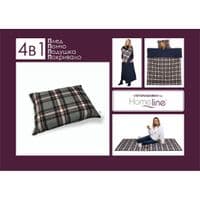 Плед Home Line 4 в 1 ячейка красная 140х190см (143567)