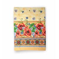 Скатерть Home Line рогожка Маки и ромашки, 150х150 см (129093)