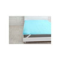 Наматрасник MirSon Eco Light №1728 Тенсель Modal Air-line на резинке по углам Blue 160x190 см (2200002891516)