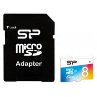 Карта памяти SILICON POWER microSDHC 8 GB Cl 10 UHS-I Elite COLOR + адаптер