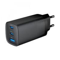 Мережевий ЗП, 1 USB-A+2 Type-C (PD18W + QC3.0 27W), чорний