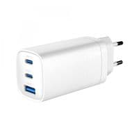 Сетевой ЗУ, 1 USB-A+2 Type-C (PD18W + QC3.0 27W), белый