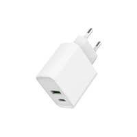 Мережевий ЗП, 1 USB-A + 1 Type-C (PD20Вт + QC3.0 18Вт), білий