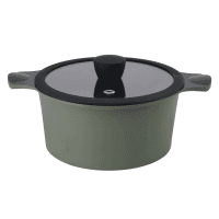 Каструля RINGEL Zitrone Olive 20x9.5 см (2,5л) з кришкою (RG-2108-20/OL)