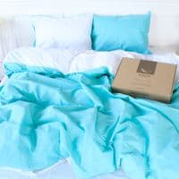 Постельное белье MirSon Ranforce Elite White-Mint 110х140 детский (2200004662688)