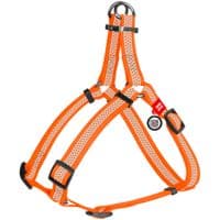 Шлей для собак WAUDOG Waterproof с QR паспортом XS Ш 15 мм Д 30-39 см оранжевая (26214)