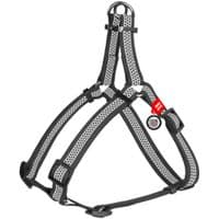 Шлей для собак WAUDOG Waterproof с QR паспортом XS Ш 15 мм Д 30-39 см серая (262111)