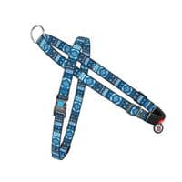 Шлей для собак WAUDOG Nylon с QR-паспортом "Этно синий" L (5445)