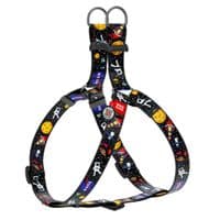 Шлей для собак WAUDOG Nylon с QR паспортом анатомическая "NASA" L (5024)