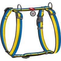 Шлей для собак WAUDOG Nylon с QR паспортом анатомическая "Colors of freedom" XS (319-4020)