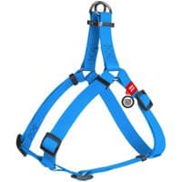 Шлей для собак WAUDOG Waterproof с QR-паспортом 30-39 см голубая (27632)