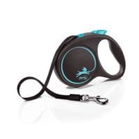 Поводок для собак Flexi Black Design L лента 5 м (синий) (4000498034132)