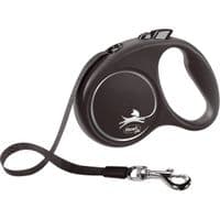 Поводок для собак Flexi Black Design S лента 5 м (черный) (4000498033906)