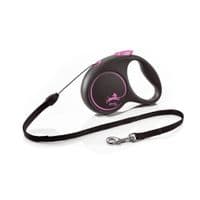 Поводок для собак Flexi Black Design S трос 5 м (розовый) (4000498033319)