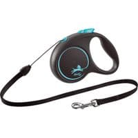 Поводок для собак Flexi Black Design S трос 5 м (голубой) (4000498033333)