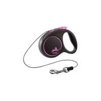 Поводок для собак Flexi Black Design XS трос 3 м (розовый) (4000498033210)