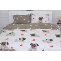 Постельное белье MirSon Бязь Ranforce Elite 17-0566 Pug-dog 143х210 (2200004665542)