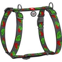 Шлей для собак WAUDOG Nylon с QR паспортом анатомическая H-образная "Калина" L (5160-0228)