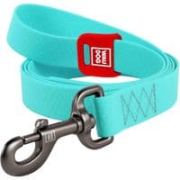 Поводок для собак WAUDOG Waterproof светится в темноте L-XXL Ш 25 мм Д 305 см бирюзовый (2733)