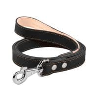 Поводок для собак Collar двойной с прошивкой Ш 16 мм Д 122 см черный (04571)
