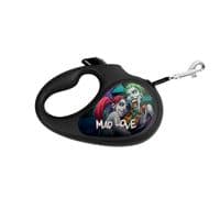 Поводок для собак WAUDOG R-leash "Безумная любовь" светоотражающая лента L до 50 кг 5 м черный (8126-1013-01)