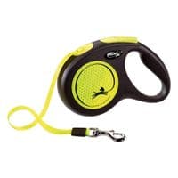 Поводок для собак Flexi New Neon M лента 5 м (желтый) (4000498031704)