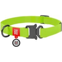 Ошейник для животных  WAUDOG Waterproof с QR паспортом XL Ш 25 мм Д 35-58 см(салатовый) (27845)