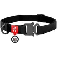 Ошейник для животных  WAUDOG Waterproof с QR паспортом L Ш 25 мм Д 31-49 см(черный) (27861)