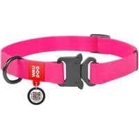 Ошейник для животных  WAUDOG Waterproof с QR паспортом L Ш 25 мм Д 31-49 см(розовый) (27867)