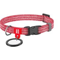 Ошейник для животных  WAUDOG Re-cotton с QR паспортом для котов и мелких пород собак XS красный (16403)
