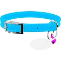 Ошейник для животных  WAUDOG Glamour с QR паспортом Д 17-20 см голубой (32752)