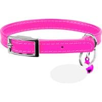 Ошейник для животных WAUDOG Glamour с QR паспортом Д 17-20 см розовый (32757)