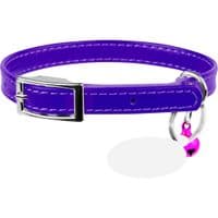 Ошейник для животных  WAUDOG Glamour с QR паспортом Д 17-20 см фиолетовый(32759)