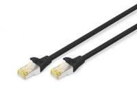 Патч-корд DIGITUS CAT 6a S-FTP, 0,25м, AWG 26/7, Cu, LSZH, чорний