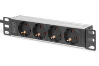 Пристрій розподілу електроживлення DIGITUS 10" 1U, 16A, 230V 4xSchuko, вилка Schuko