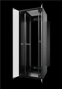 Серверна шафа MIRSAN 19", 46U, DCN ЦОД, 800х600 мм, зібрана, 80% склянні двері, + 4 модулів з АТ, чорна