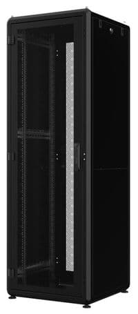 Шафа MIRSAN 19", 42U, GTV, перфорація 63%, 600x600 мм, чорна
