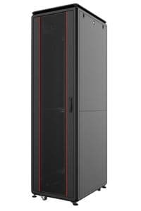 Шафа MIRSAN 19", 42U, GTV, скляні двері, 600x800 мм, чорна