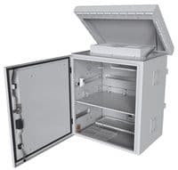 Шафа MIRSAN 19", 12U, MOBESE CCTV RACK, зібрана, 600x300 мм, сіра