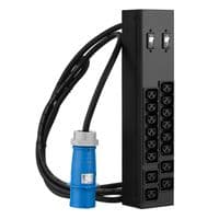 УЦЕНКА! Устройство распределения  электропитания MIRSAN MXB, 2U, 16A, 1Ph, 16 гибридных розеток (C13-C19), черный