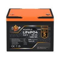 Аккумулятор LP LiFePO4 12,8V - 100 Ah (1280Wh) (BMS 100A/50А) пластик Smart BT