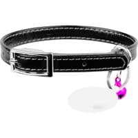 Ошейник для животных WAUDOG Glamour с QR паспортом Д 22-30 см черный (32481)