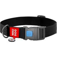 Ошейник для животных WAUDOG Waterproof с QR паспортом пластиковый фастекс XXL черный (25111)